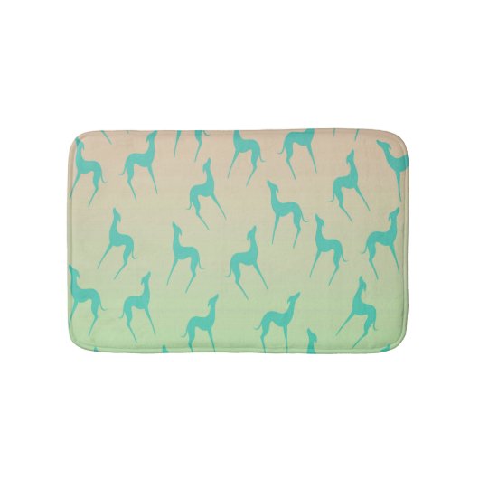 Italiaans Greyhound Silhouettes Pattern Hondenlief Badmat (Voorkant)