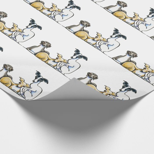 Italiaans Greyhound Trio Cadeaupapier (Hoek)