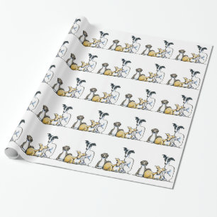 Italiaans Greyhound Trio Cadeaupapier