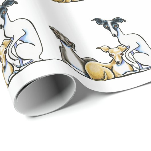 Italiaans Greyhound Trio Cadeaupapier (Rol Hoek)