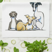 Italiaans Greyhound Trio Theedoek (Gevouwen)