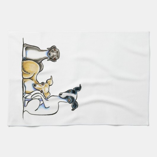 Italiaans Greyhound Trio Theedoek (Horizontaal)