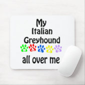 Italiaans Greyhound Wandelingen Ontwerp Muismat (Met muis)
