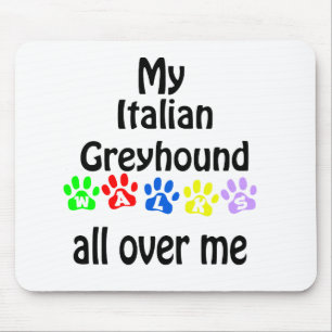 Italiaans Greyhound Wandelingen Ontwerp Muismat