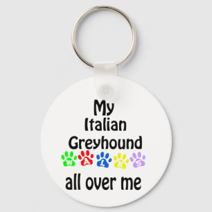 Italiaans Greyhound Wandelingen Ontwerp Sleutelhanger