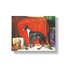 Italiaans Greyhound Waterverf schilderij