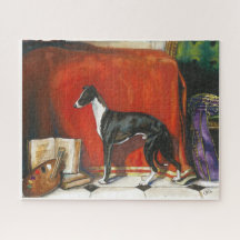 Italiaans Greyhound Waterverf schilderij