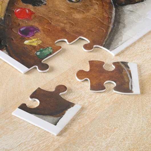 Italiaans Greyhound Waterverf schilderij Legpuzzel (Zijkant)