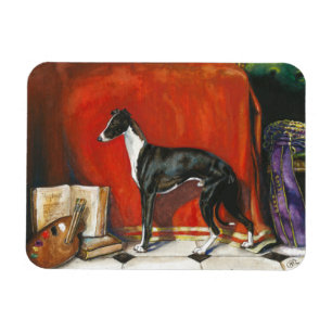 Italiaans Greyhound Waterverf schilderij Magneet