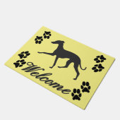 Italiaans Greyhound Welkom Deurmat (Schuin)