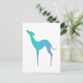 Italiaans Greyhound Whippet Dog elegant silhouet Briefkaart (Staand voorkant)