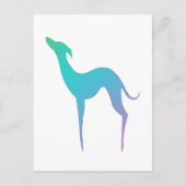 Italiaans Greyhound Whippet Dog elegant silhouet Briefkaart (Voorkant)