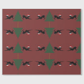 Italiaans Greyhound Wrapping Gift Paper met kerstm Cadeaupapier (Vlak)