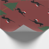 Italiaans Greyhound Wrapping Gift Paper met kerstm Cadeaupapier (Hoek)