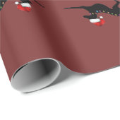 Italiaans Greyhound Wrapping Gift Paper met kerstm Cadeaupapier (Rol Hoek)