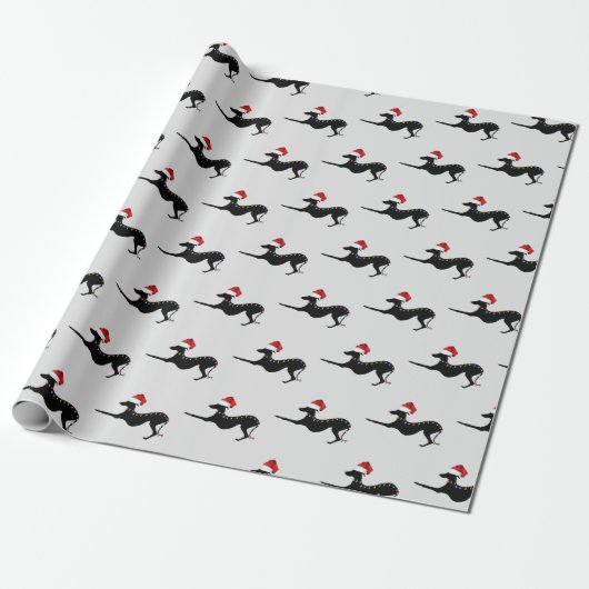 Italiaans Greyhound Wrapping Paper Kerstmis Cadeaupapier (Uitgerold)