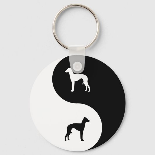 Italiaans Greyhound Yin Yang Sleutelhanger (Voorkant)