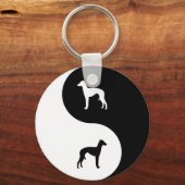 Italiaans Greyhound Yin Yang Sleutelhanger (Voorkant)