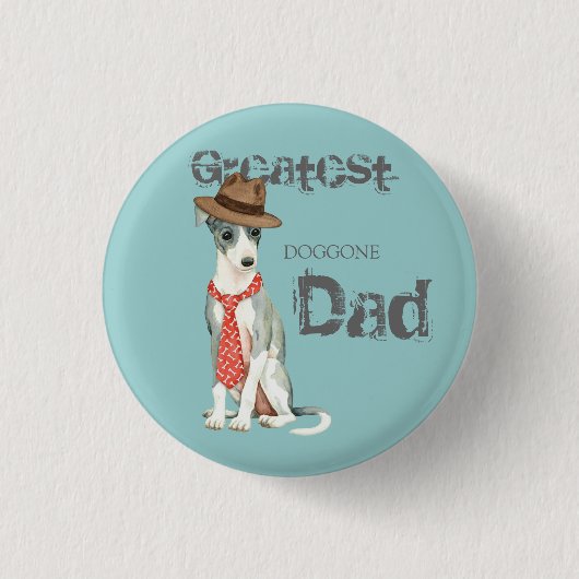 Italiaans Greyhoundpap Ronde Button 3,2 Cm (Voorkant)