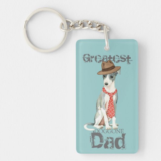 Italiaans Greyhoundpap Sleutelhanger (Voorkant)