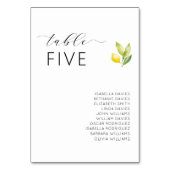 Italiaans Griekenland Citroen Citrus Bruiloft Tafe Kaart (Voorkant)