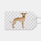 Italiaans-Grieks-cute-tekenfilm met poten Cadeaulabel (Voorkant (Horizontaal))