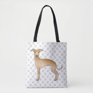 Italiaans-Grieks-cute-tekenfilm met poten Tote Bag