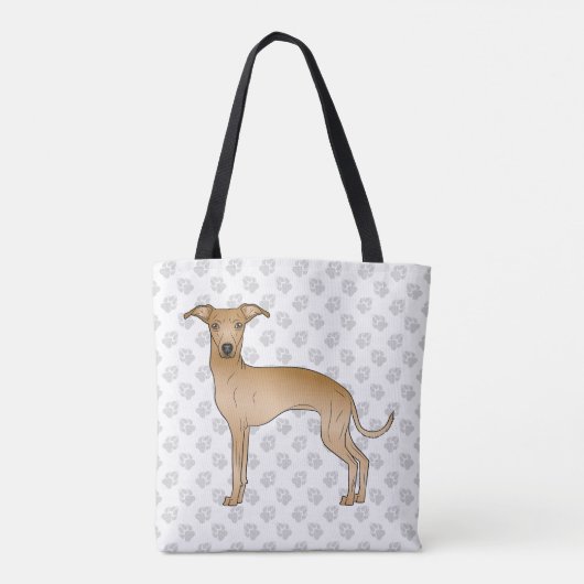 Italiaans-Grieks-cute-tekenfilm met poten Tote Bag (Achterkant)