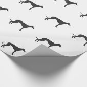 Italiaans Grieks silhouet in zwart Cadeaupapier (Hoek)