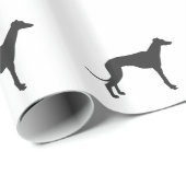 Italiaans Grieks silhouet in zwart Cadeaupapier (Rol Hoek)