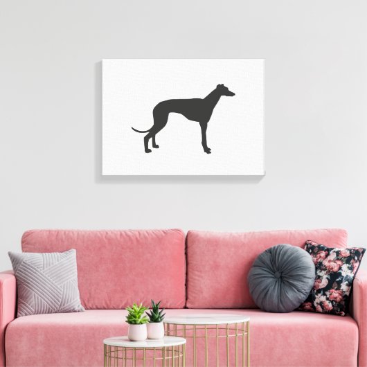 Italiaans Grieks silhouet in zwart Canvas Afdruk (Insitu (Woonkamer))