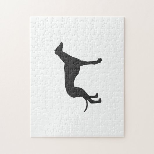 Italiaans Grieks silhouet in zwart Legpuzzel (Verticaal)