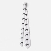 Italiaans Grieks silhouet in zwart Stropdas (Achterkant)