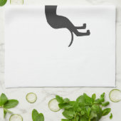 Italiaans Grieks silhouet in zwart Theedoek (Gevouwen)