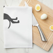 Italiaans Grieks silhouet in zwart Theedoek (Quarter Fold)