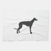 Italiaans Grieks silhouet in zwart Theedoek (Horizontaal)