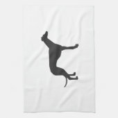 Italiaans Grieks silhouet in zwart Theedoek (Verticaal)