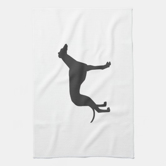 Italiaans Grieks silhouet in zwart Theedoek (Verticaal)