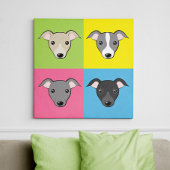 Italiaans Grieks Whippet Cute cartoon Pop Canvas Afdruk