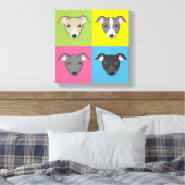 Italiaans Grieks Whippet Cute cartoon Pop Canvas Afdruk (Insitu (Slaapkamer))