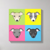 Italiaans Grieks Whippet Cute cartoon Pop Canvas Afdruk (Voorkant)