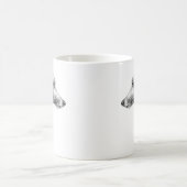 Italiaans Grieks-witte whippet portret tekenkunst Koffiemok (Center)