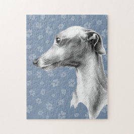Italiaans Grieks-witte whippet portret tekenkunst Legpuzzel