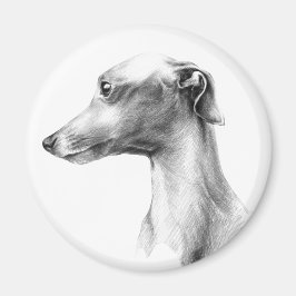 Italiaans Grieks-witte whippet portret tekenkunst Magneet