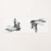 Italiaans Grieks-witte whippet portret tekenkunst Yogamat (Voorkant (horizontaal))