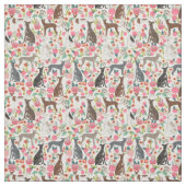 italiaans griesweefsel floraals crème stof (Swatch)