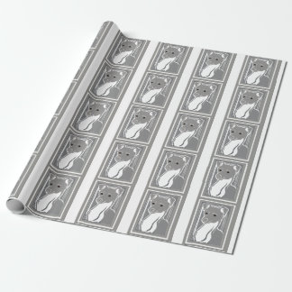 Italiaans grijnopspatroon cadeaupapier