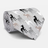 Italiaans grijs glanzend midden-eeuwse moderne gri stropdas (Opgerold)