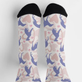 Italiaans grijsheuvels paws Periwinkle Pattern Sokken (Top)
