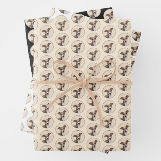 Italiaans grijsheuvelschilderij - Cute Original Do Inpakpapier Vel (In situ)